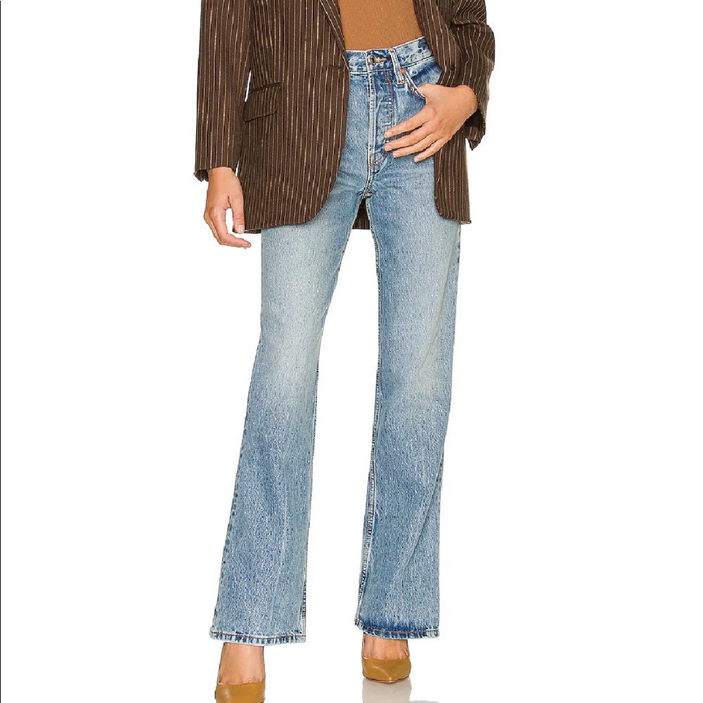 RE/DONE Originals 70s Bootcut in Medium Fade With Crease